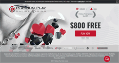 Desktop Screenshot of platinumplaycasino.com