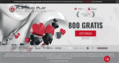 Desktop Screenshot of de.platinumplaycasino.com