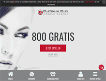 Tablet Screenshot of de.platinumplaycasino.com