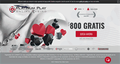 Desktop Screenshot of es.platinumplaycasino.com