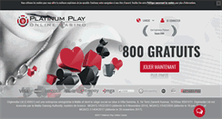 Desktop Screenshot of fr.platinumplaycasino.com