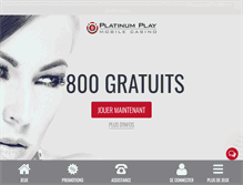 Tablet Screenshot of fr.platinumplaycasino.com